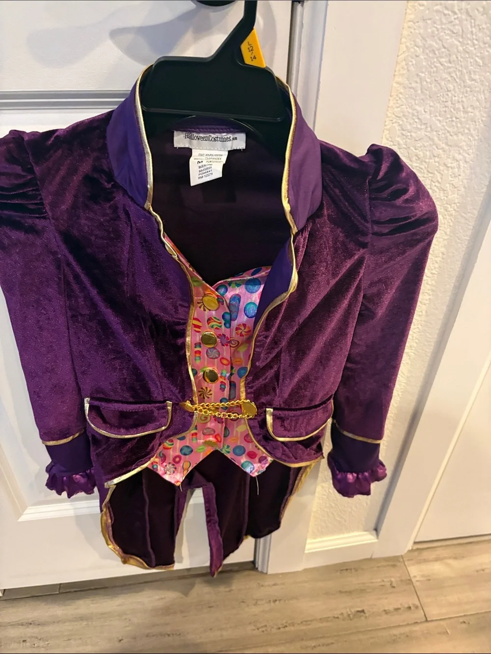 Willy Wonka Candy Inventor Girls Costume vest - Purple